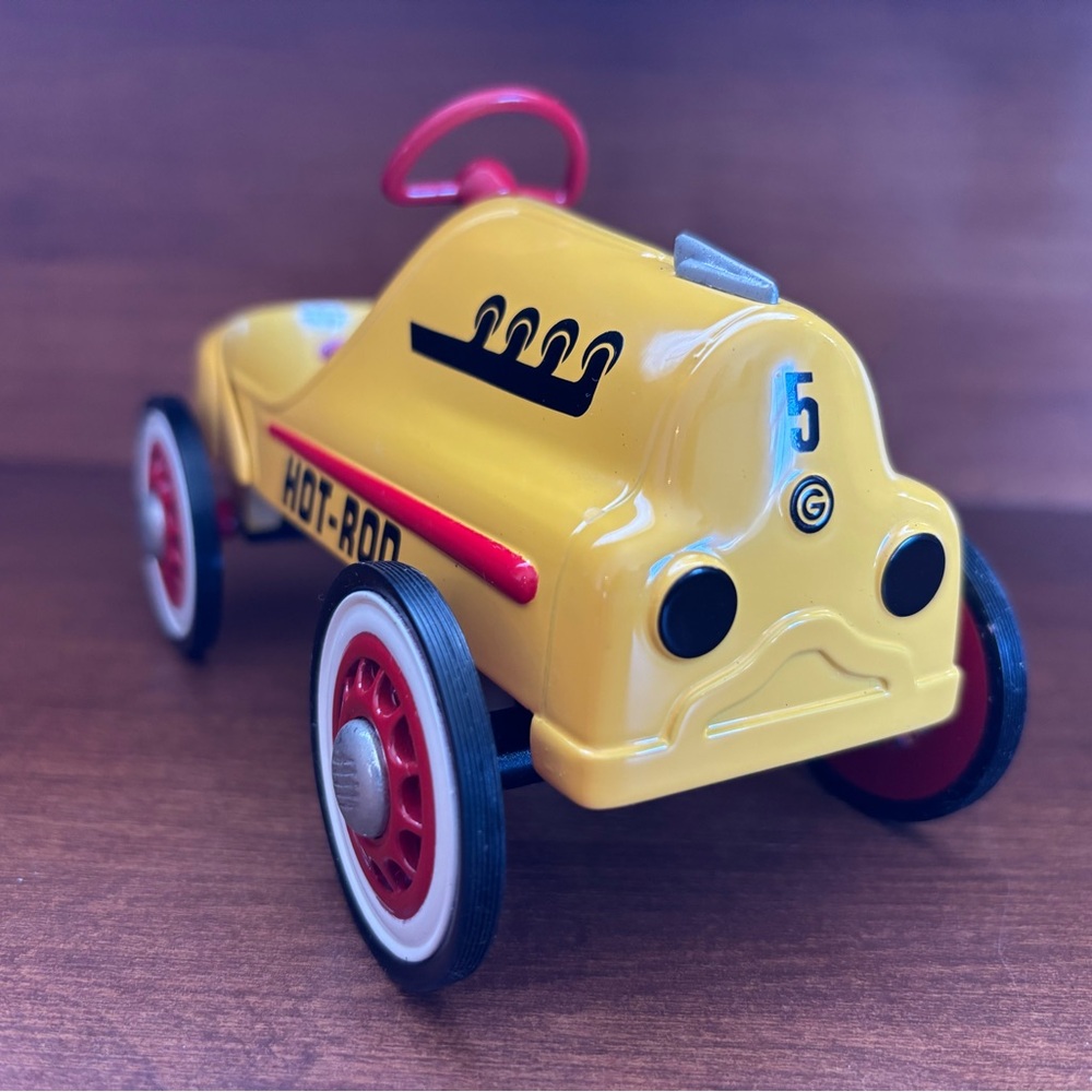 Hallmark Yellow 1956 Hot Rod Racer Kiddie Classics Pedal Car Diecast 6"